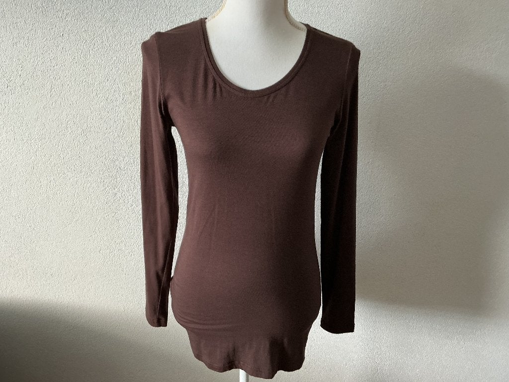 Soft B longsleeve shirt M nieuw, Maat 38/40 (M), Bruin, Nieuw, Ophalen of Verzenden