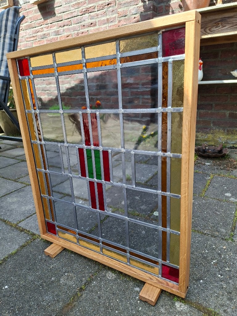 glas in lood raam, Ophalen, Fantasie, Meerkleurig, Zo goed als nieuw