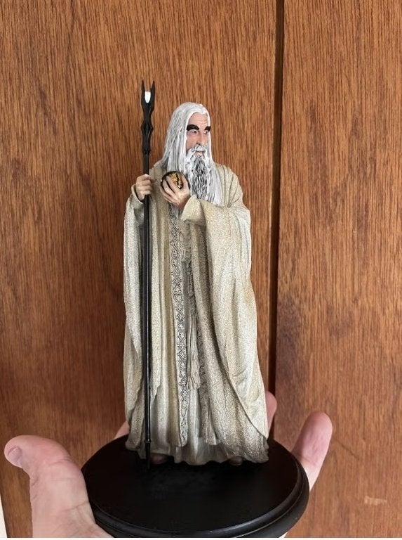 SARUMAN THE WHITE Miniature statue Weta Workshop, Ophalen of Verzenden, Zo goed als nieuw, Beeldje of Buste