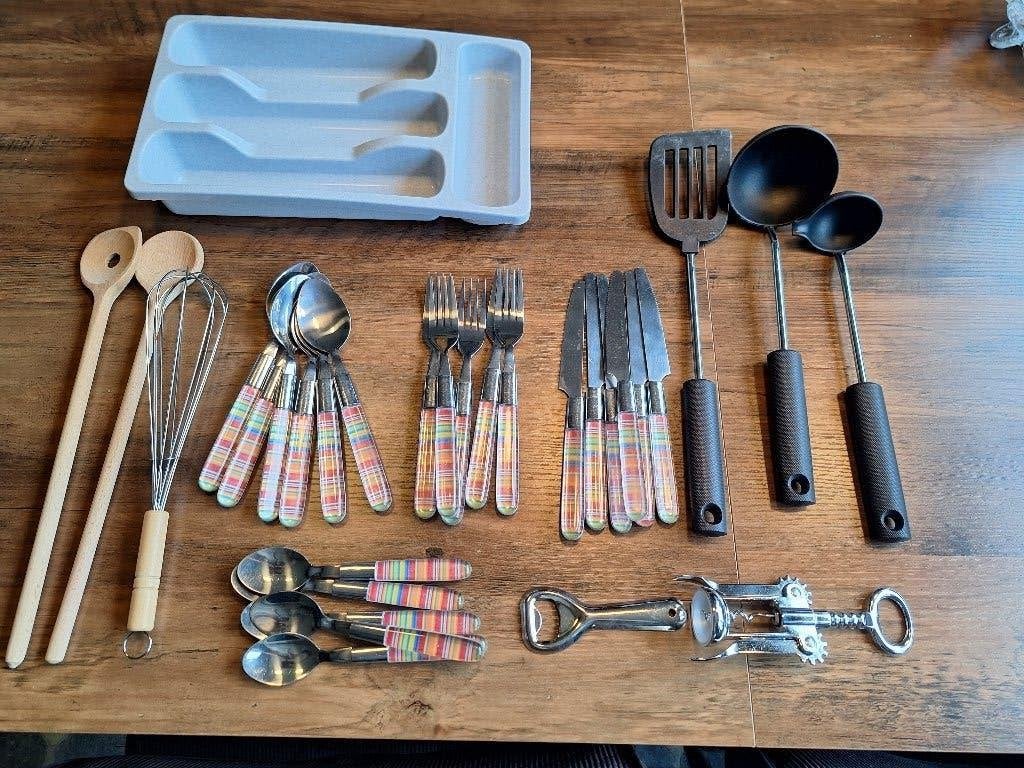 Bestekset voor op de camping, Caravans en Kamperen, Ophalen of Verzenden, Gebruikt