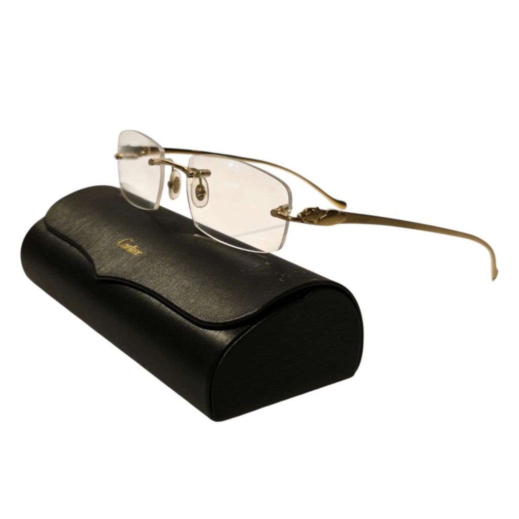 Cartier Panthère CT0061O Gold 135 Zonnebril | Nette Staat, Cartier, Gebruikt, Support@cartier.com, 13 Rue de la Paix, 75002 Paris
France