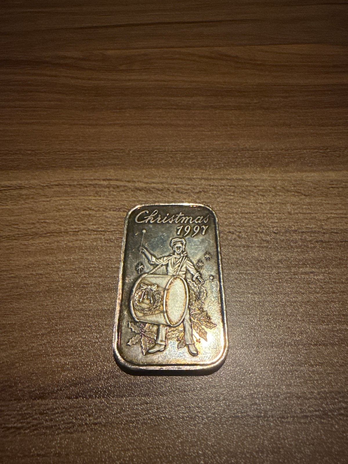 Zilveren Kerstbar 1997 met Trommelaar, Ophalen of Verzenden, Zilver, Buitenland