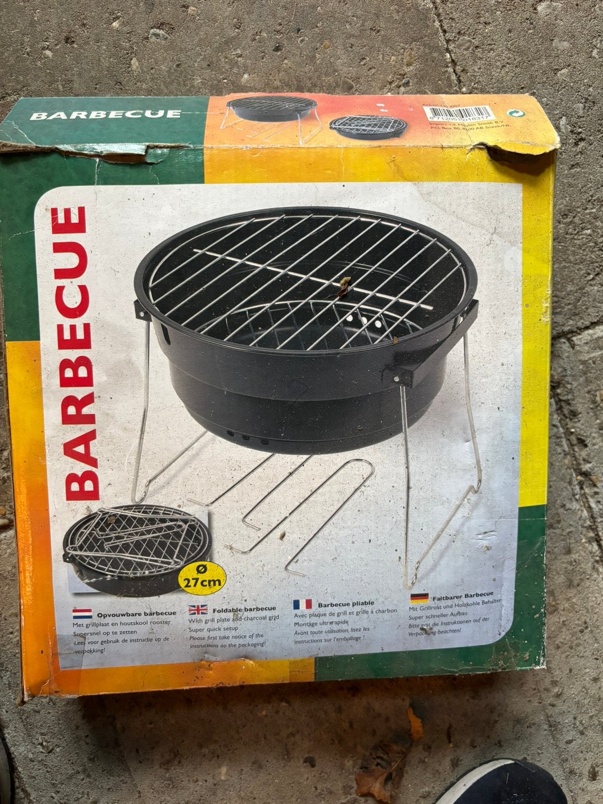 Inklapbare barbecue., Tuin en Terras, Ophalen, Gebruikt