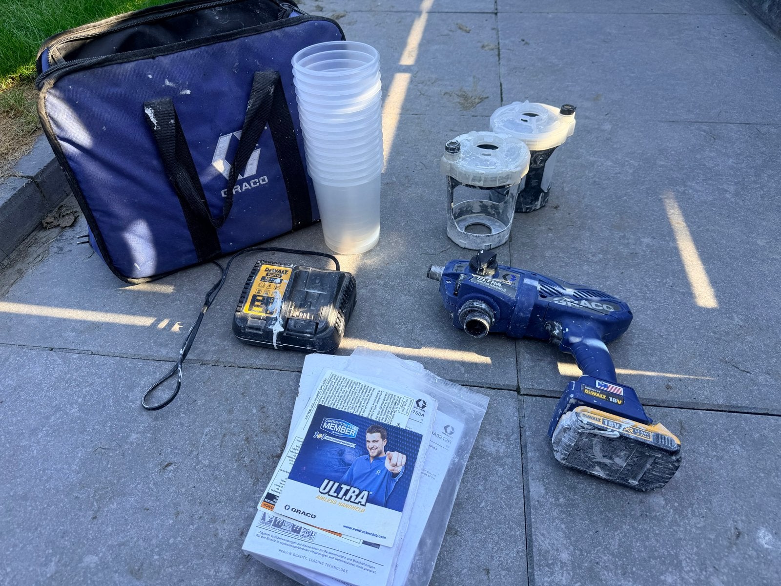 Graco Ultra Airless Handheld Verfspuit - Compleet Set, Ophalen of Verzenden, Gebruikt, Verfspuit of Verfpomp