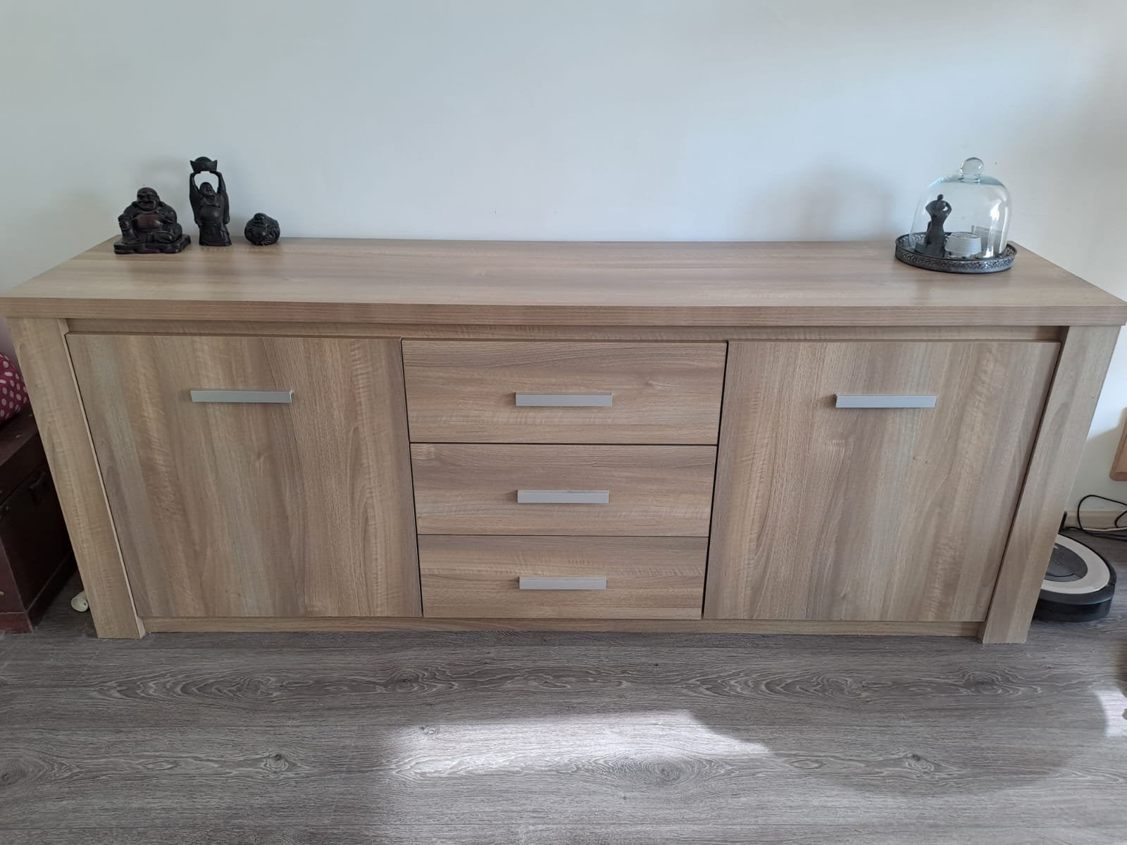 Complete Woonkamerset (Licht Eiken look), Ophalen, Zo goed als nieuw, 25 tot 50 cm, 50 tot 100 cm