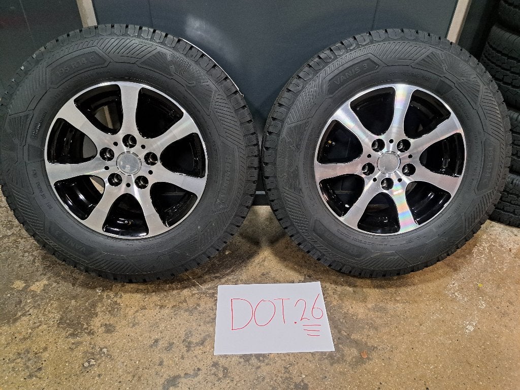 Tomason caravan sportwielen 14 inch zwart/polis 185/195R14C, Ophalen, Nieuw