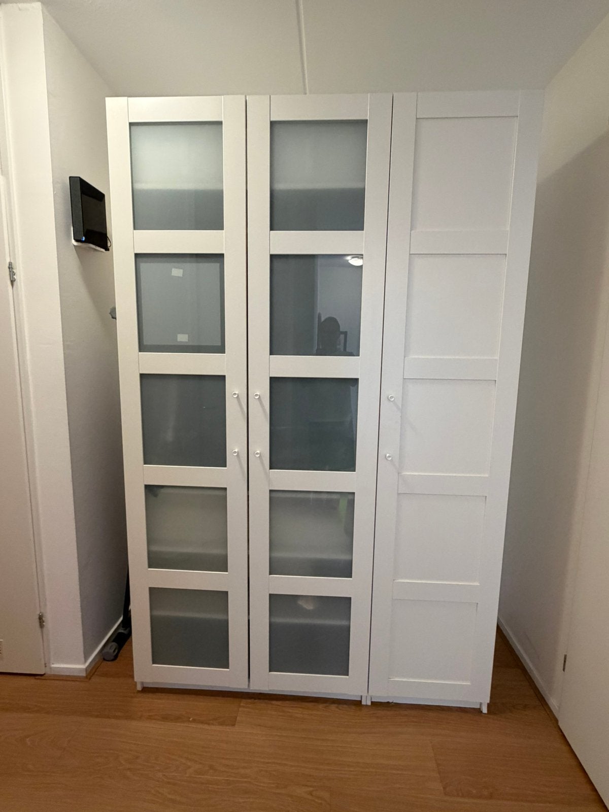 IKEA PAX Wardrobe with Glass Doors, Ophalen, Zo goed als nieuw, Binnendeur, Minder dan 200 cm