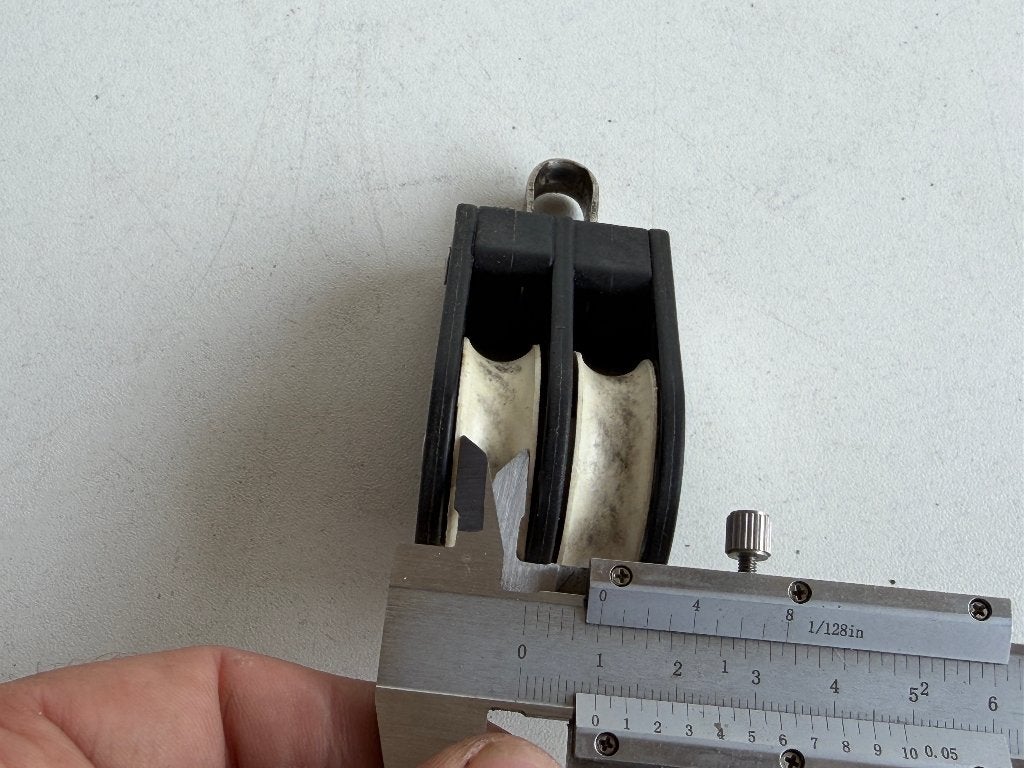 Barton 2 schijfs blok 35 mm tot 9 mm lijn met beugel, Watersport en Boten, Accessoires en Onderhoud, Ophalen of Verzenden, Gebruikt
