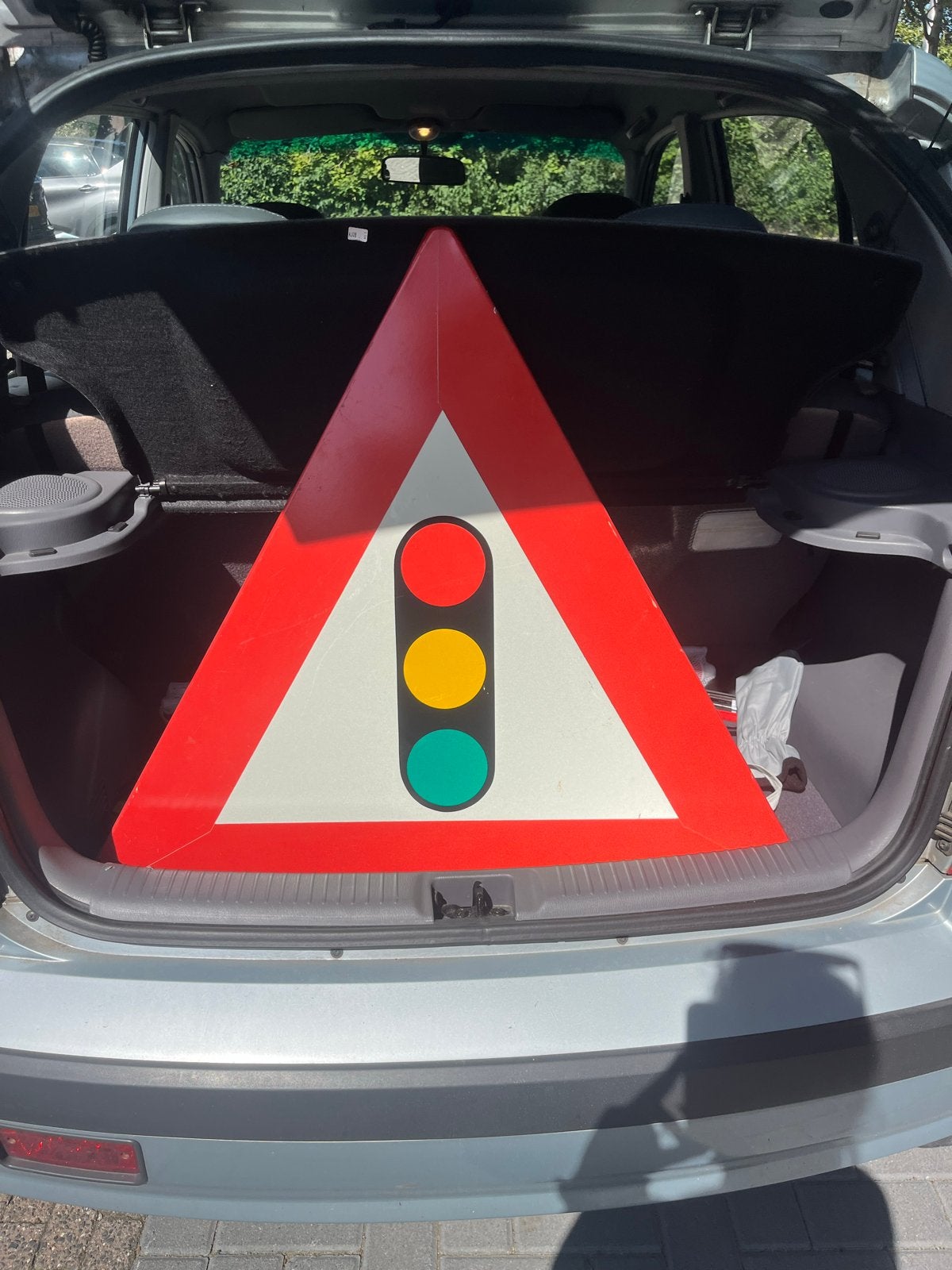 Verkeersbord naderen verkeerslicht 87x87x87cm, Ophalen