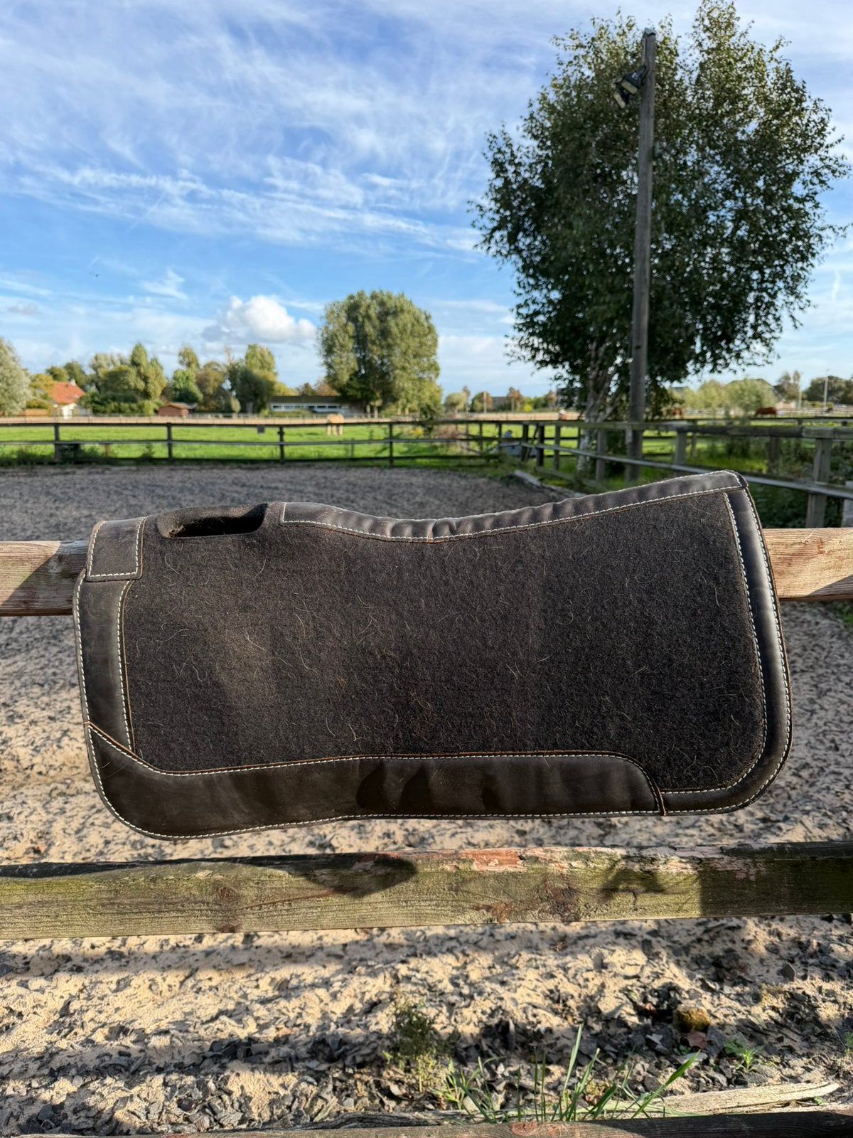 Western pad zwart 78cm, Dieren en Toebehoren, Full (L), Ophalen of Verzenden, Zo goed als nieuw, Zadelpad