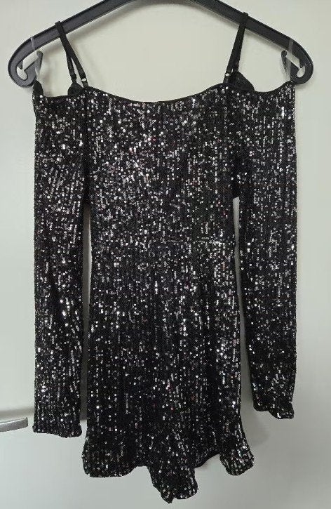 Mooi Zwart Glitter broekpakje mt S, Overige typen, Zwart, Nieuw, Ophalen of Verzenden