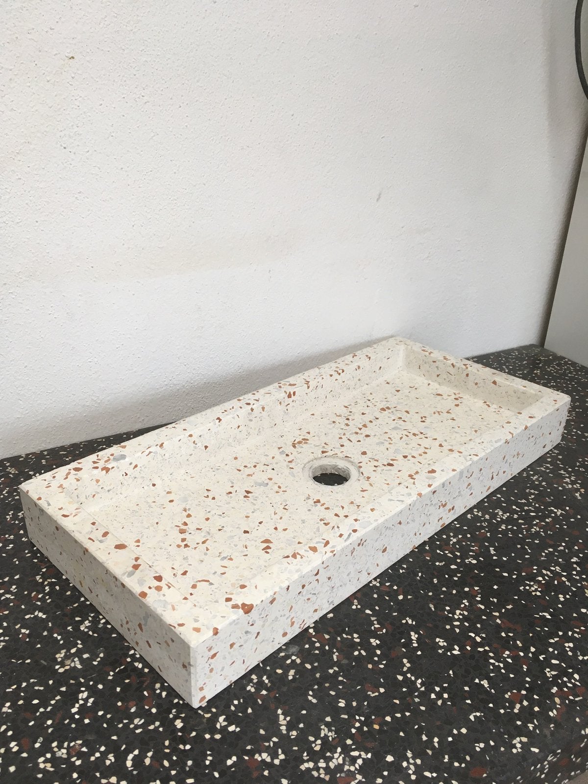 Tarrazzo wasbak granito waskom toilet fontein, Ophalen, Nieuw, Wastafel