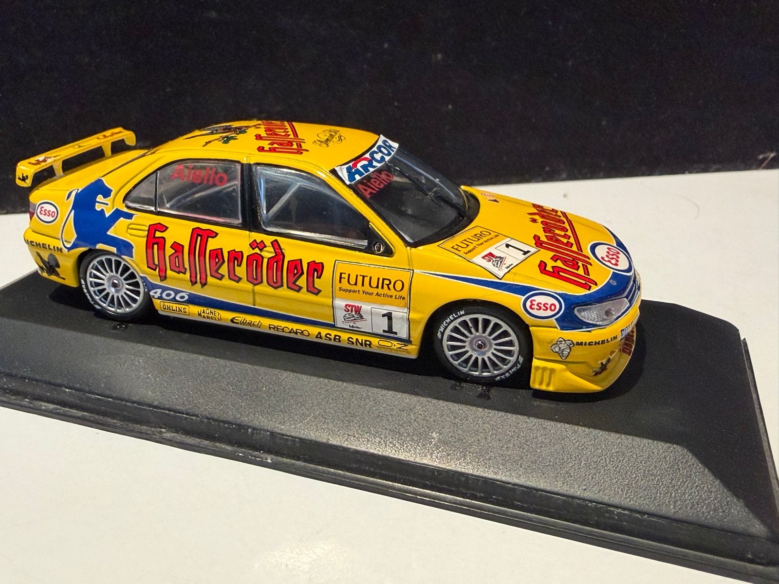 Peugeot 406 DTM Allello - Gele Raceauto Model, Ophalen of Verzenden, Zo goed als nieuw, Auto, Overige merken