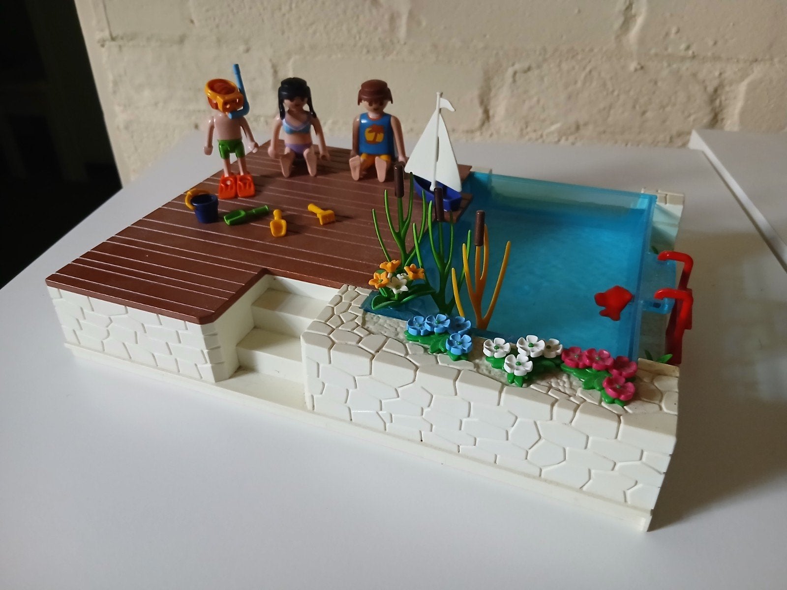 Playmobil Zwembad met Figuren en Accessoires, Kinderen en Baby's, Gebruikt, Complete set, Overige typen, Ophalen of Verzenden