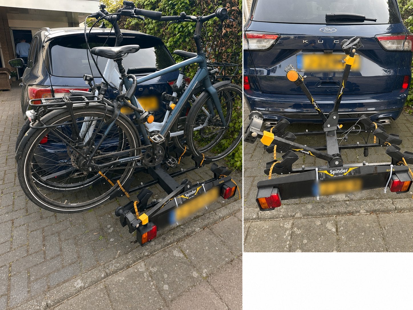 Spinder Hawk 3 fietsendrager voor 3 fietsen, Auto diversen, Fietsendragers, Ophalen, 3 fietsen of meer, Gebruikt, Trekhaakdrager