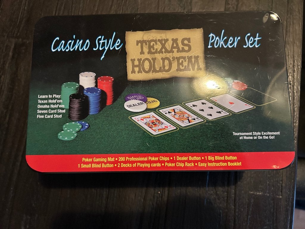 Poker zgan texas hold m in blik, Ophalen, Zo goed als nieuw