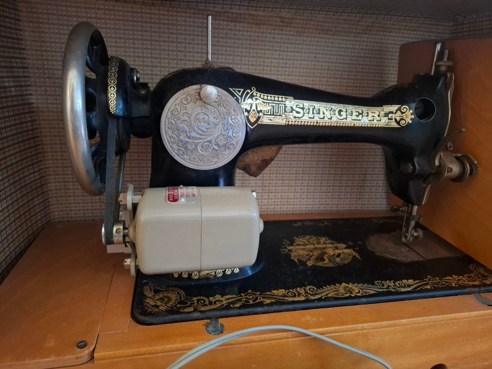 Vintage Singer Naaimachine in Koffer, Ophalen