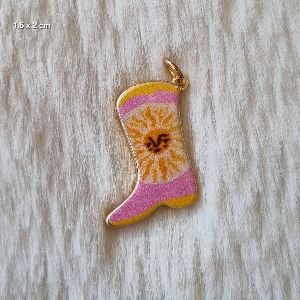 Bedel hanger cowboyboots sun laars zon gezichtje zomer roze, Overige merken, Overige materialen, Verzenden, Nieuw