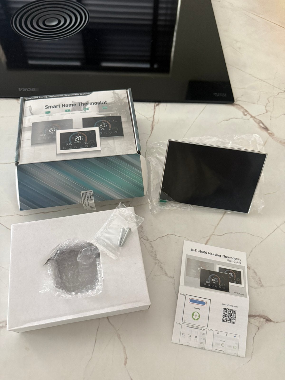 Nieuwe slimme wifi inbouw thermostaat met scherm bht-8000, Ophalen of Verzenden, Slimme thermostaat, Nieuw