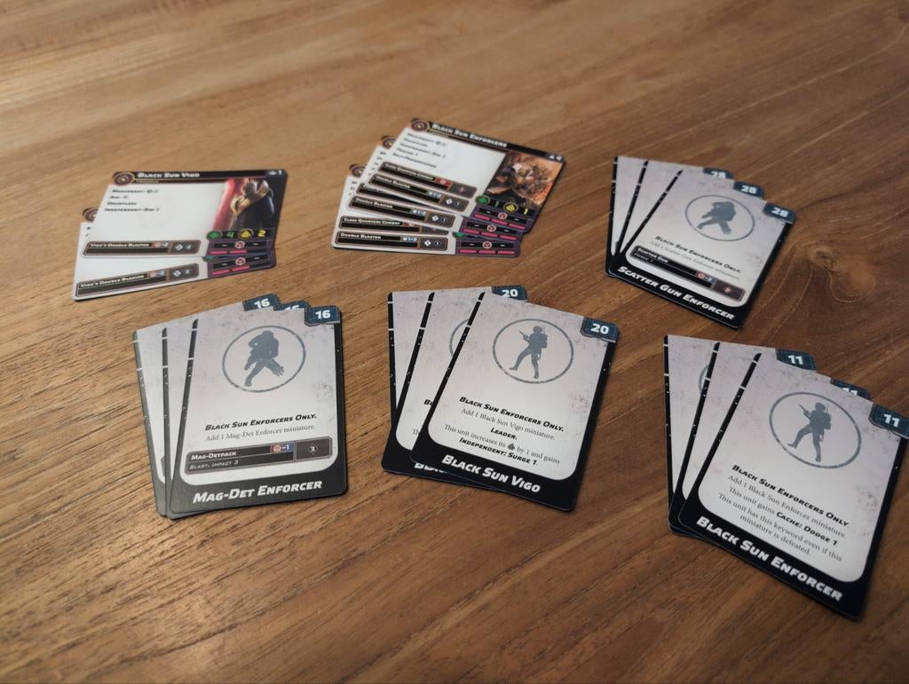 Star Wars Legion - Black Sun unit cards, Ophalen of Verzenden, Nieuw, Overige soorten, Toebehoren