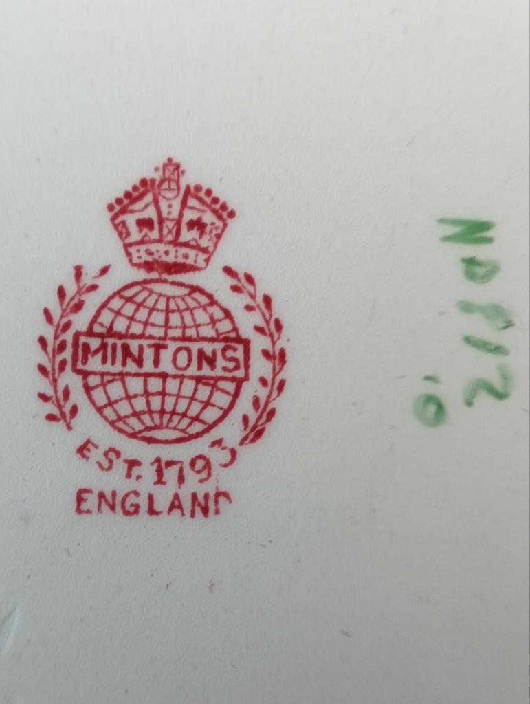 Antieke Minton's kop en schotel, handgeschilderd, Antiek en Kunst, Ophalen of Verzenden
