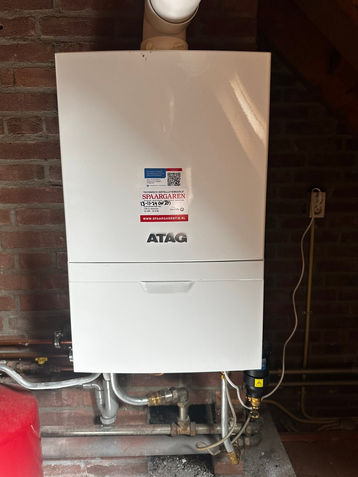 ATAG combiketel 2022 inc expansievat en afvoer, Minder dan 20 liter, Ophalen, Zo goed als nieuw, Geiser