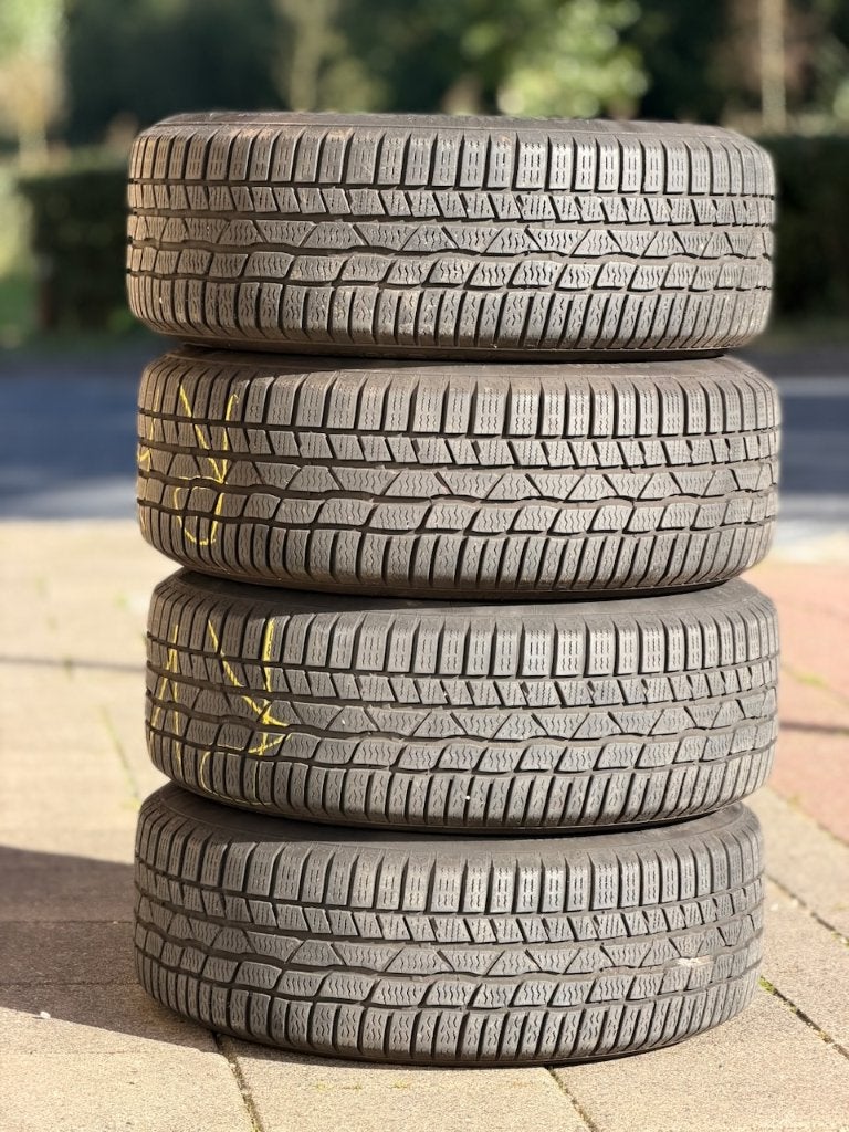 Audi aluminium velgen met Continental winterbanden 16 inch, Ophalen, Gebruikt, 16 inch, Banden en Velgen