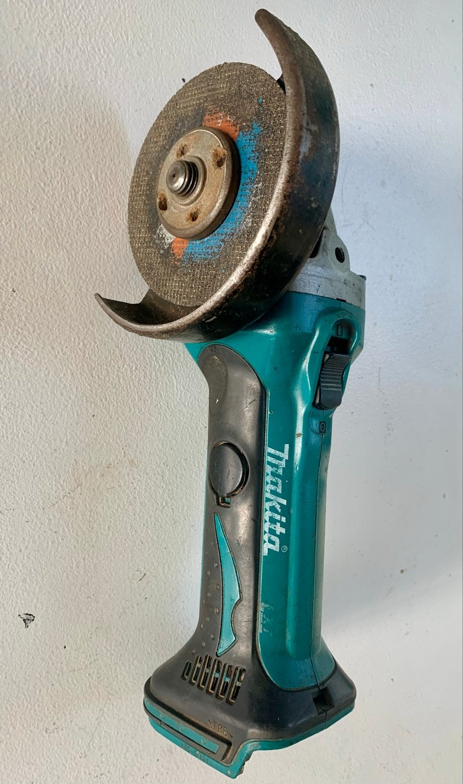 Makita BGA452 Haakse Slijper 115mm, Ophalen of Verzenden, Gebruikt, Minder dan 700 watt, Haakse handslijpmachine