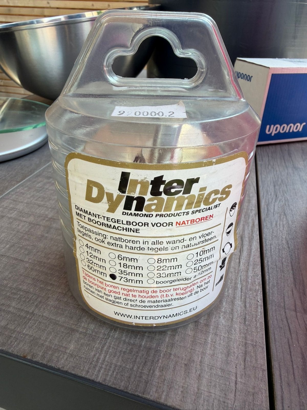 InterDynamics Diamant-Tegelboor voor Natboren, Ophalen, Nieuw, Overige typen
