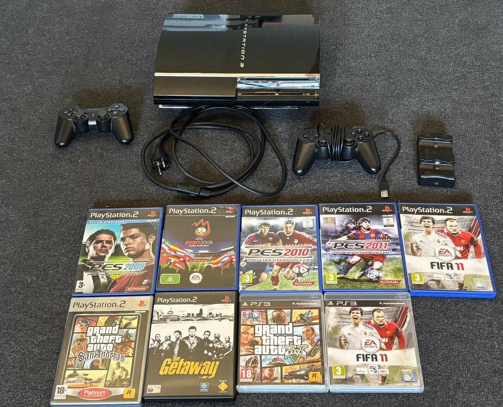 PlayStation 3 (PS3) CECHC04, Spelcomputers en Games, Spelcomputers | Sony PlayStation 3, Refurbished, Phat, 60 GB, Met 2 controllers