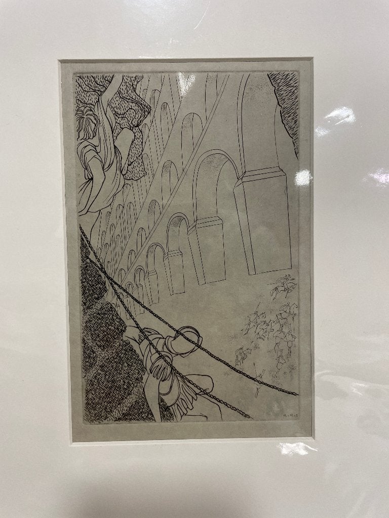 Ru van Rossem - religieuze ets, Gesigneerd, Ophalen of Verzenden, 11 cm, 1950 - 1999