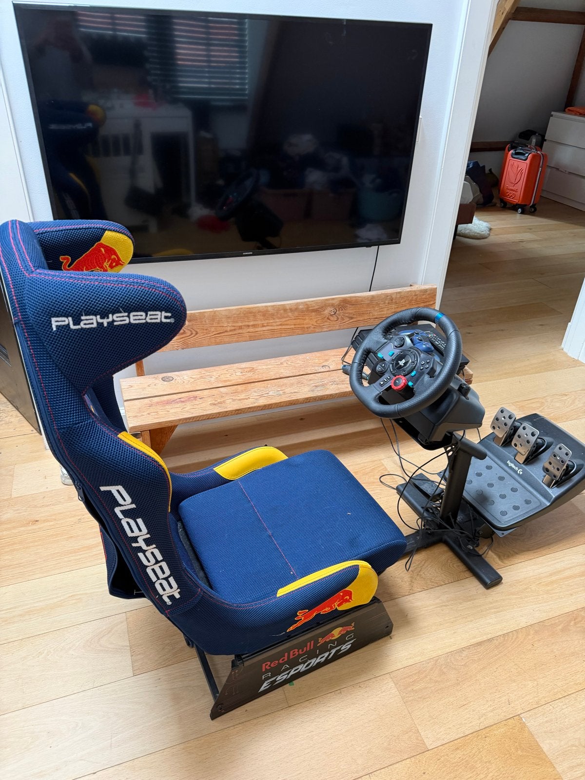 Playseat Red Bull Racing Esports Game Stoel met Logitech G29, Ophalen, Overige merken, Zo goed als nieuw