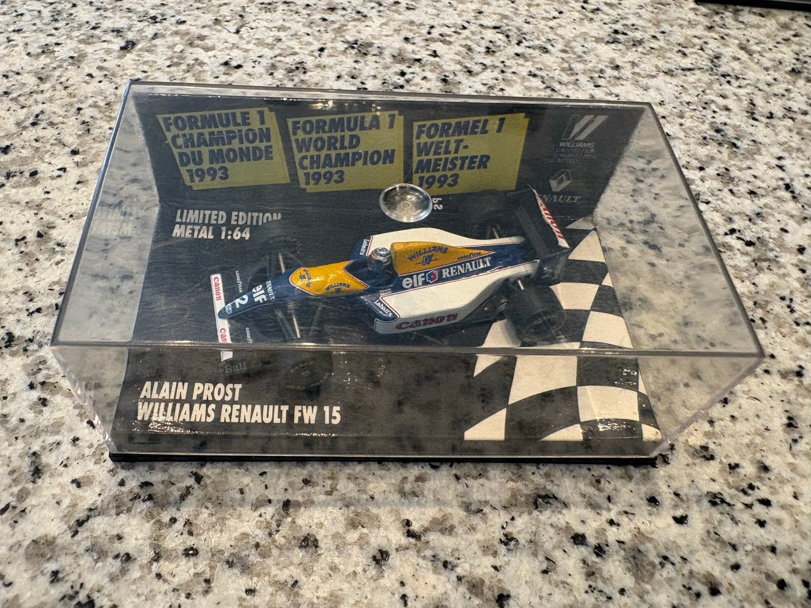 Micro Champs 1:64 Formule 1 Alain Prost Williams Renault, Ophalen of Verzenden, Zo goed als nieuw, Auto, MiniChamps