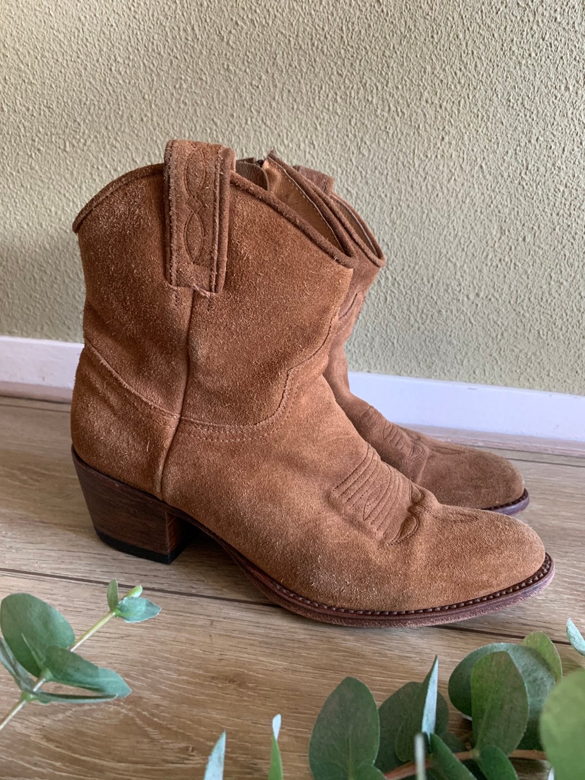 Sendra suede leren enkellaarsjes 38, -, Lage of Enkellaarzen, Ophalen of Verzenden, Zo goed als nieuw