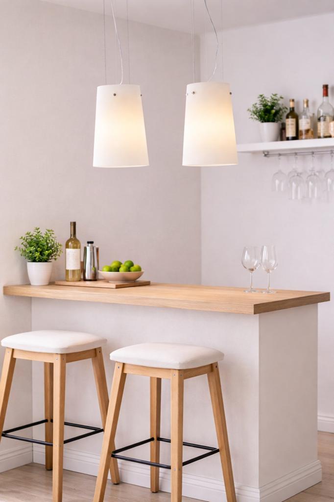 2x Prandina Sera S1 mondgeblazen glas opaal wit, Ophalen, Zo goed als nieuw, Glas, Minder dan 50 cm