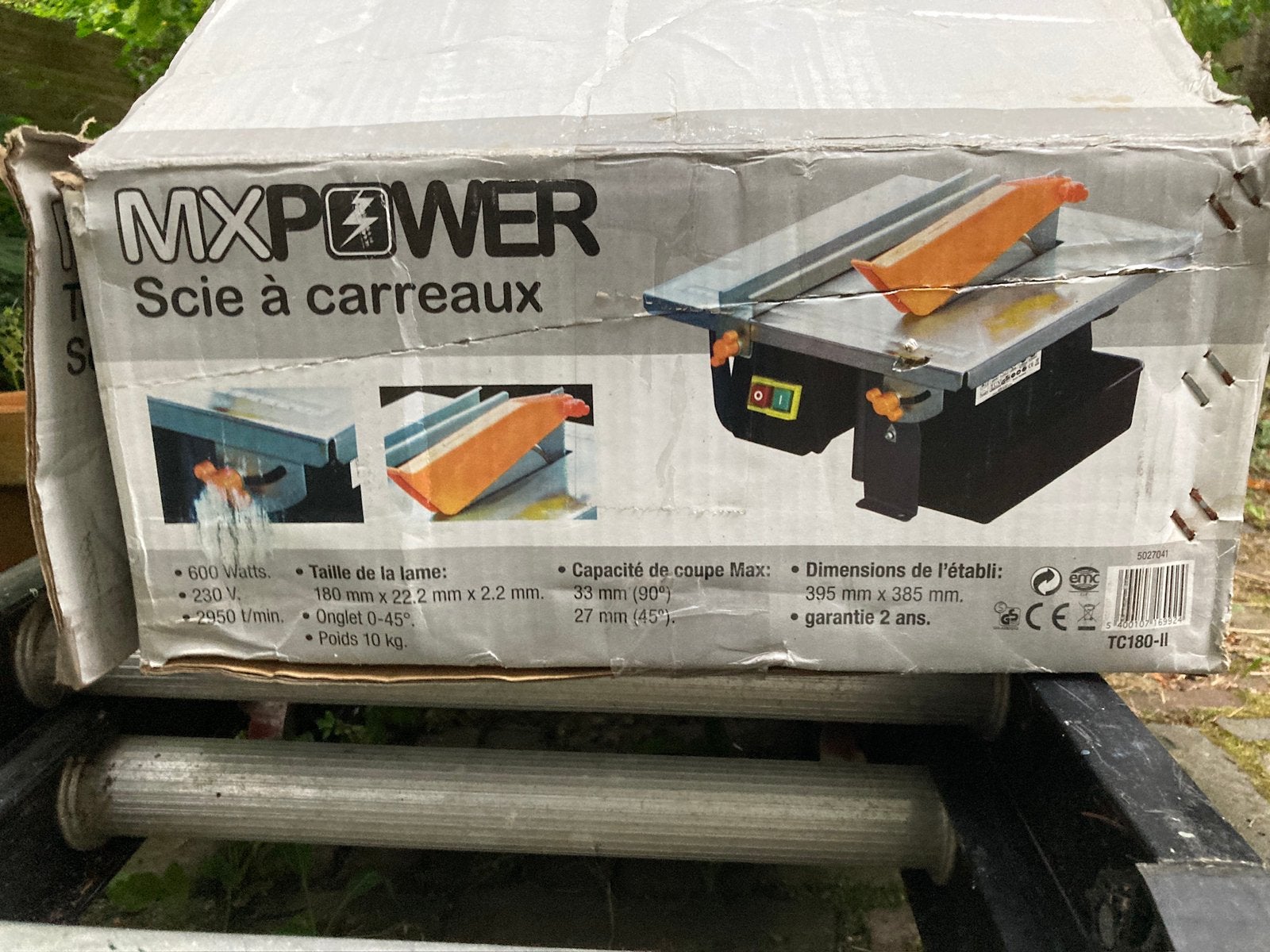 Tegelzaag met diamantblad 180 mm., Ophalen, Gebruikt, Cirkelzaag, 600 tot 1200 watt