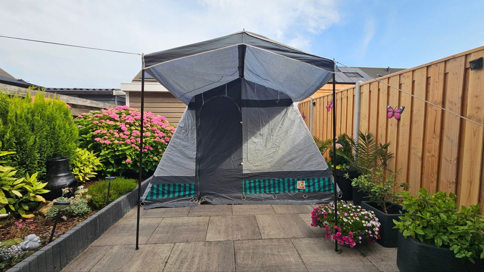 Katoenen bungalowtent van DWS met vaste luifel, Caravans en Kamperen, Tenten, Ophalen, Gebruikt