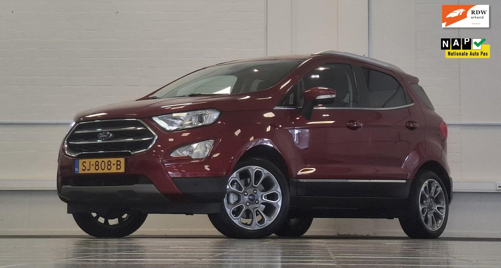 Ford EcoSport 1.0 EcoBoost Titanium Trekhaak Camera Navi 100, Auto's, Voorwielaandrijving, Gebruikt, Ecosport, Origineel Nederlands