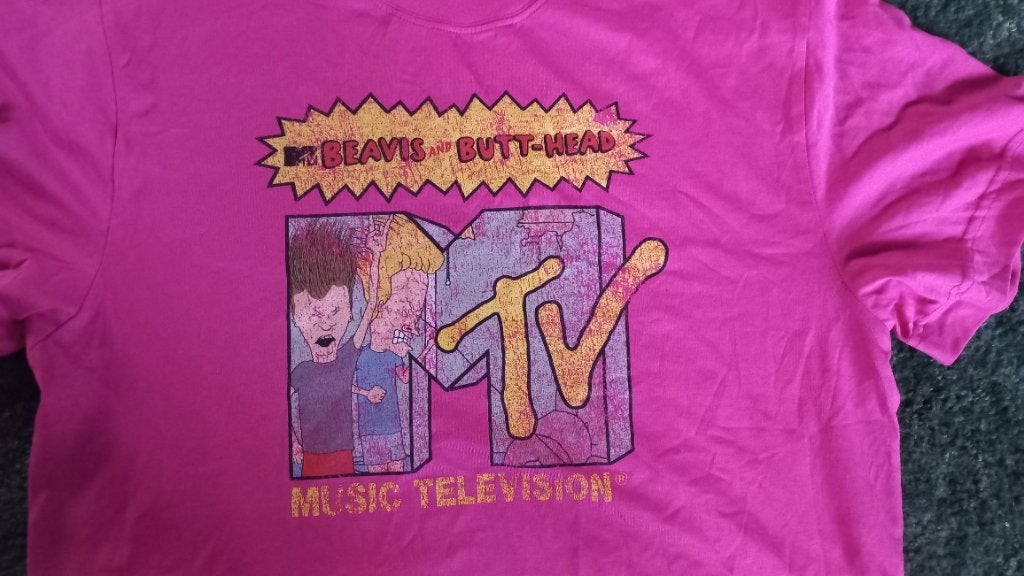 Roze Beavis and Butt-Head MTV Cropped T-shirt, Maat 38/40 (M), Nieuw, Ophalen of Verzenden, Korte mouw