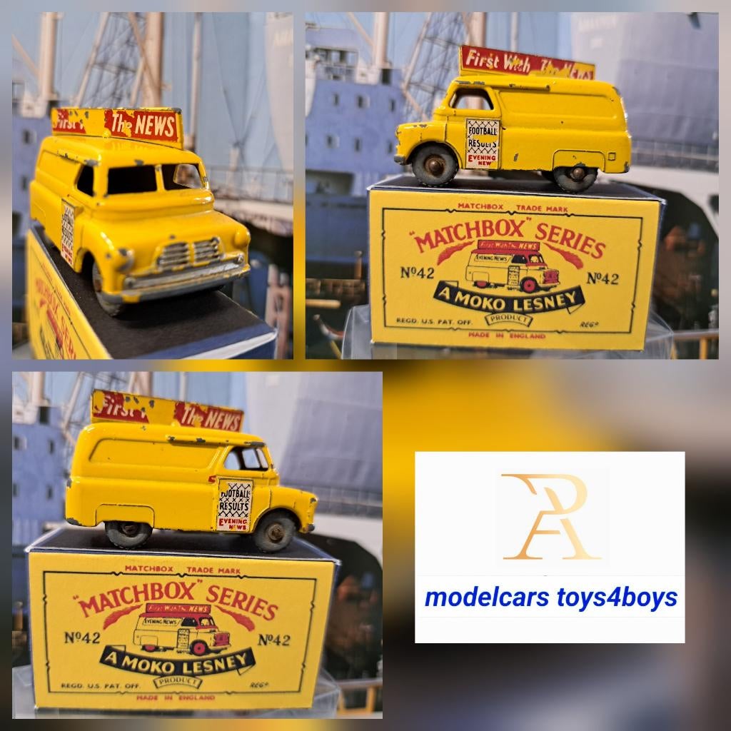 Matchbox Lesney no 42A Evening News Van 1/62, Verzenden, Gebruikt, Auto