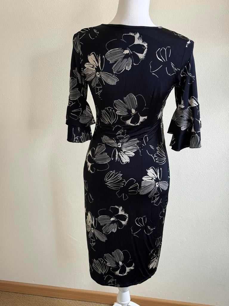 Donna Due Jurk Maat S met Bloemenprint, Kleding | Dames, Ophalen of Verzenden, Zo goed als nieuw, Maat 36 (S), Blauw