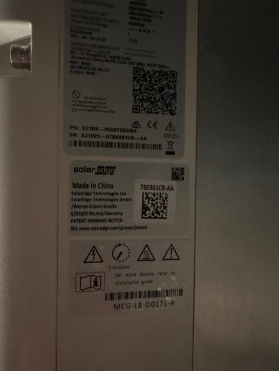 SolarEdge SE10K-RW0TEBEN4 Omvormer, Ophalen of Verzenden, Zo goed als nieuw