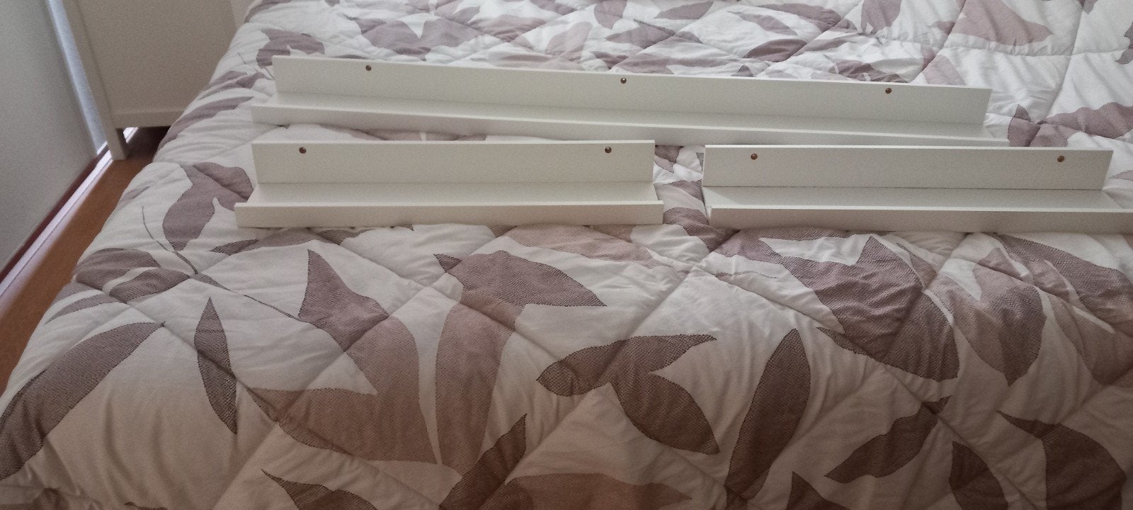 3x IKEA fotoplankjes, wit, Ophalen, Gebruikt