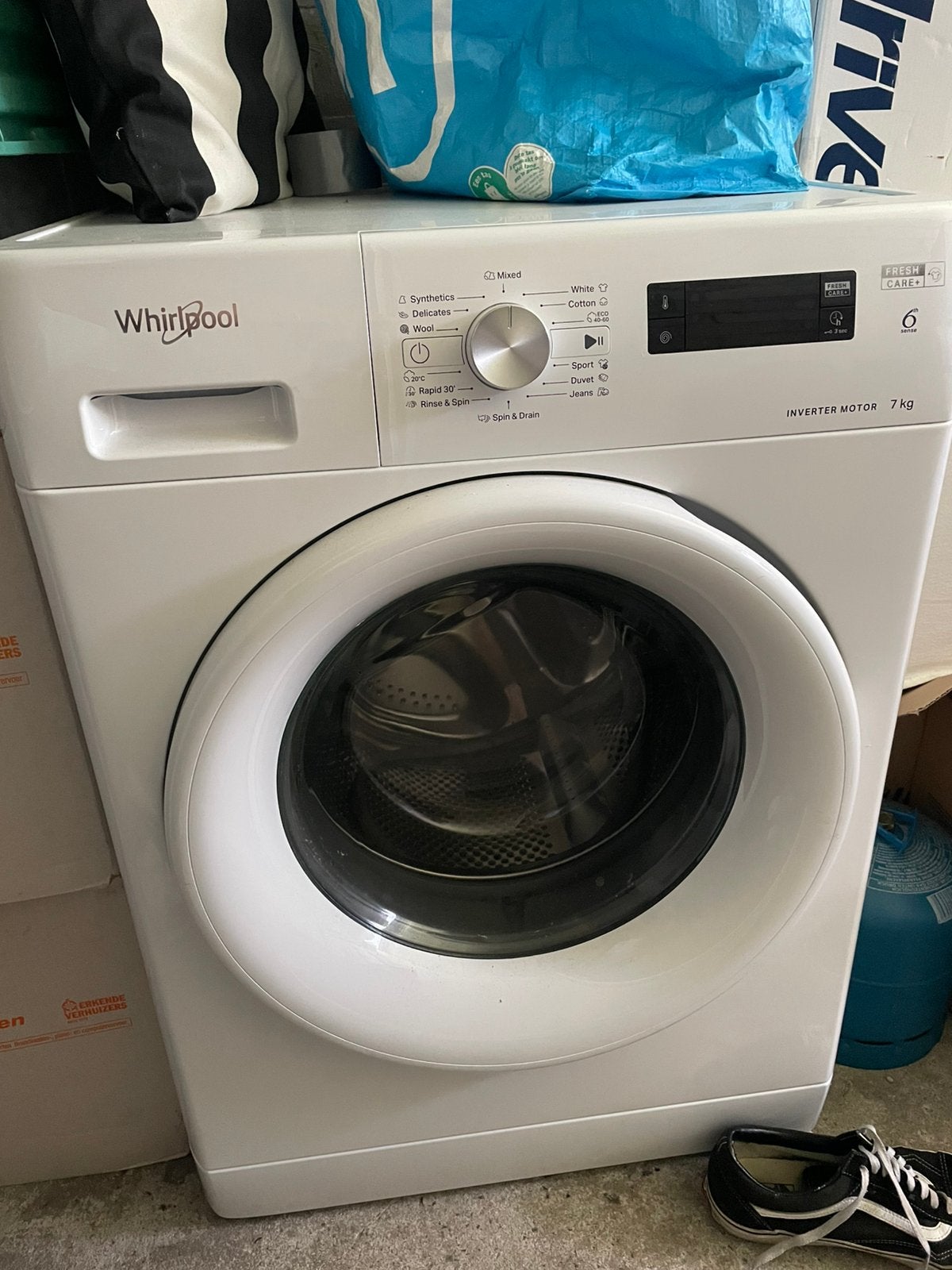 Wasmachine Whirlpool, Ophalen, Zo goed als nieuw, 85 tot 90 cm, 1200 tot 1600 toeren