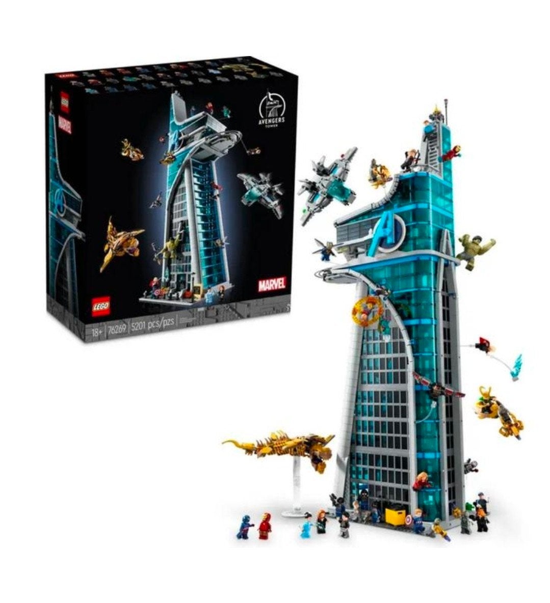 LEGO Marvel Avengers toren (76269), zgan, Marvel, Lego, Ophalen of Verzenden, Zo goed als nieuw