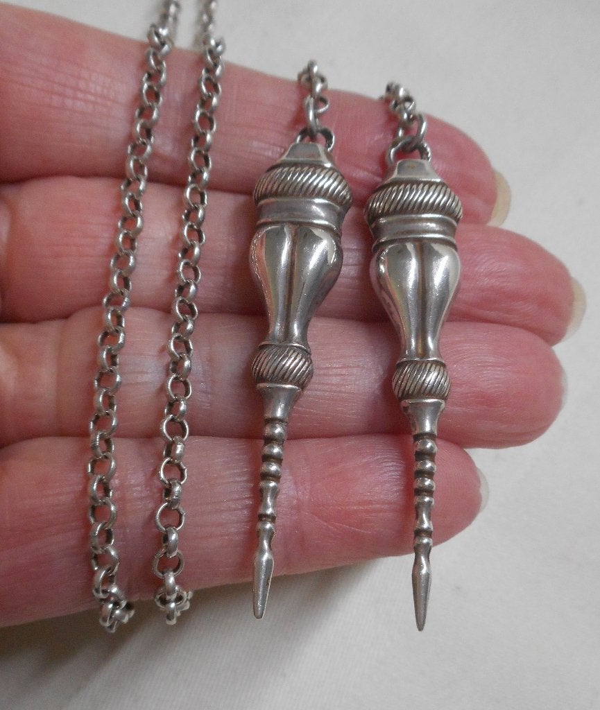 Zilveren jasseron ketting met breidoppen hooikaas nr.336