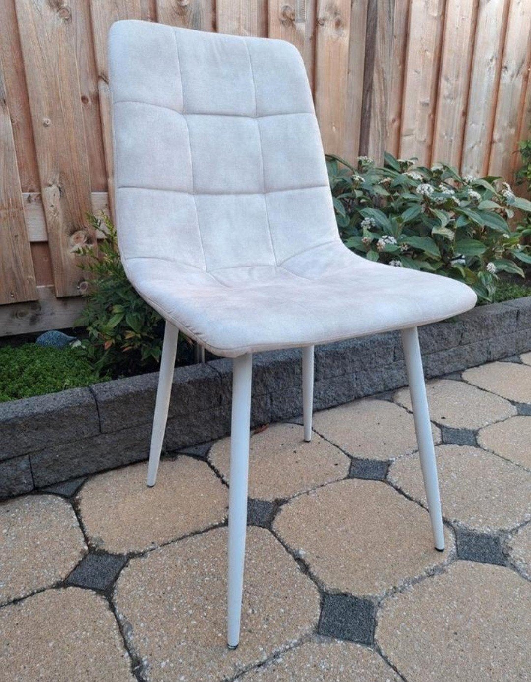 ❗LUXE STOEL MET FLUWEELZACHTE BEKLEDING EETKAMERSTOEL RELAX, Ophalen, Grijs, Eén