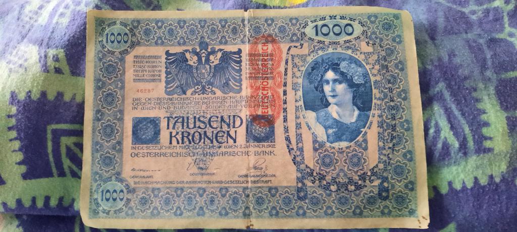 1000 kronen biljet - 1902 - Oostenrijk, Postzegels en Munten, Ophalen of Verzenden, Oostenrijk, Los biljet