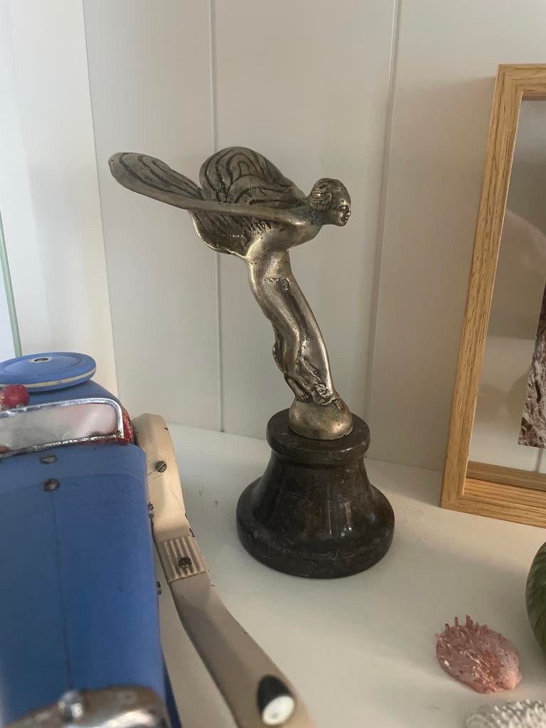 Spirit of Ecstasy op natuurstenen sokkel, Ophalen of Verzenden, Gebruikt, Auto's
