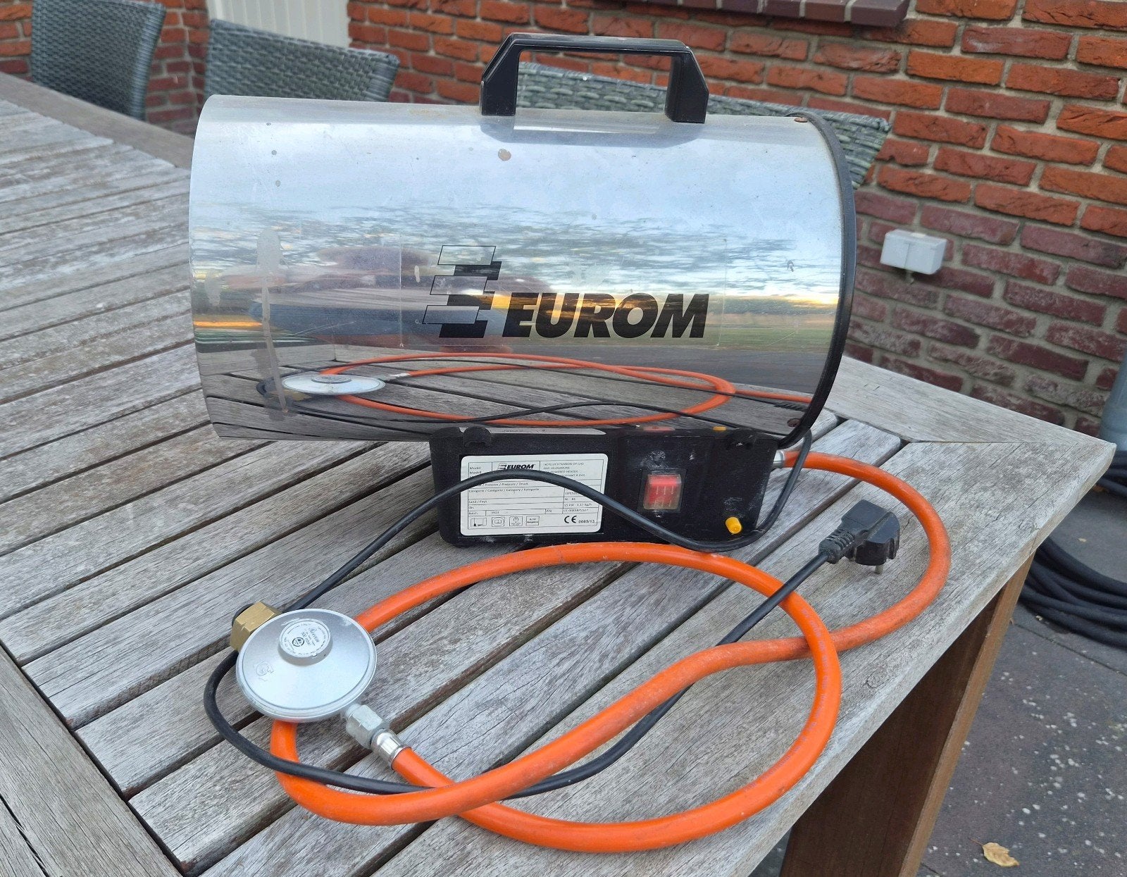 Eurom HK15 Heteluchtkanon op gas (14.8 kW), Doe-het-zelf en Verbouw, Ophalen, 30 tot 80 cm, Kachel, Zo goed als nieuw